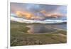 Sunset over White Lake, Tariat district, North Hangay province, Mongolia, Central Asia, Asia-Francesco Vaninetti-Framed Photographic Print