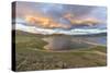 Sunset over White Lake, Tariat district, North Hangay province, Mongolia, Central Asia, Asia-Francesco Vaninetti-Stretched Canvas