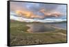 Sunset over White Lake, Tariat district, North Hangay province, Mongolia, Central Asia, Asia-Francesco Vaninetti-Framed Stretched Canvas