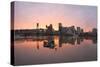 Sunset over Willamette River in Portland-jpldesigns-Stretched Canvas