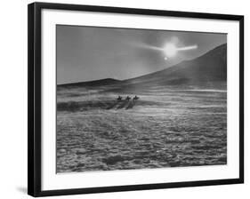 Sunset over Wintry Montana Landscape-Robert W^ Kelley-Framed Photographic Print