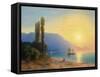 Sunset over Yalta-Ivan Konstantinovich Aivazovsky-Framed Stretched Canvas