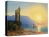 Sunset over Yalta-Ivan Konstantinovich Aivazovsky-Stretched Canvas