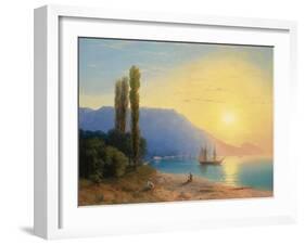 Sunset over Yalta-Ivan Konstantinovich Aivazovsky-Framed Giclee Print