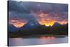 Sunset, Oxbow, Mount Moran, Grand Teton National Park, Wyoming, USA-Michel Hersen-Stretched Canvas