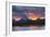 Sunset, Oxbow, Mount Moran, Grand Teton National Park, Wyoming, USA-Michel Hersen-Framed Photographic Print