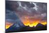 Sunset, Oxbow, Mount Moran, Grand Teton National Park, Wyoming, USA-Michel Hersen-Mounted Photographic Print
