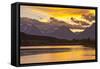 Sunset, Oxbow, Mount Moran, Grand Teton National Park, Wyoming, USA-Michel Hersen-Framed Stretched Canvas