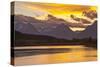 Sunset, Oxbow, Mount Moran, Grand Teton National Park, Wyoming, USA-Michel Hersen-Stretched Canvas