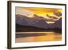 Sunset, Oxbow, Mount Moran, Grand Teton National Park, Wyoming, USA-Michel Hersen-Framed Photographic Print