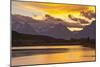 Sunset, Oxbow, Mount Moran, Grand Teton National Park, Wyoming, USA-Michel Hersen-Mounted Photographic Print