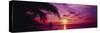 Sunset, Palm Trees, Beach, Water, Ocean, Montego Bay Jamaica-null-Stretched Canvas