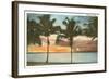 Sunset, Palm Trees, Florida-null-Framed Art Print