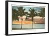 Sunset, Palm Trees, Florida-null-Framed Art Print