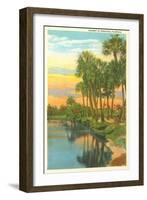 Sunset, Palm Trees, Florida-null-Framed Art Print