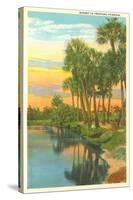 Sunset, Palm Trees, Florida-null-Stretched Canvas