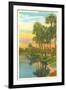 Sunset, Palm Trees, Florida-null-Framed Art Print