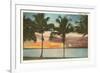 Sunset, Palm Trees, Florida-null-Framed Premium Giclee Print