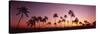 Sunset Palm Trees Oahu Island Hi USA-null-Stretched Canvas