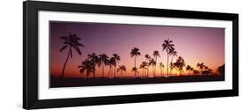 Sunset Palm Trees Oahu Island Hi USA-null-Framed Photographic Print