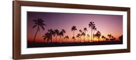 Sunset Palm Trees Oahu Island Hi USA-null-Framed Photographic Print