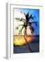 Sunset Palm V - In the Style of Oil Painting-Philippe Hugonnard-Framed Giclee Print