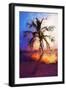 Sunset Palm VI - In the Style of Oil Painting-Philippe Hugonnard-Framed Giclee Print