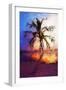 Sunset Palm VI - In the Style of Oil Painting-Philippe Hugonnard-Framed Giclee Print