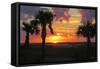 Sunset Palms I-Alex Williams-Framed Stretched Canvas