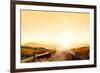 Sunset Panorama HDR of a Beach near Cape Town, South Africa. Table Mountain Can Be Seen in the Dist-Daxiao Productions-Framed Photographic Print