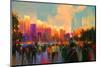 Sunset Park-null-Mounted Art Print