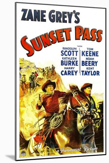 Sunset Pass, 1933-null-Mounted Art Print