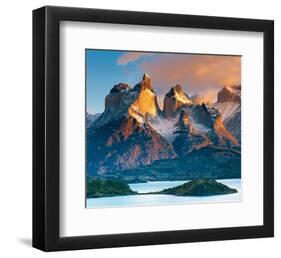 Sunset Peak-null-Framed Art Print