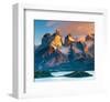 Sunset Peak-null-Framed Art Print