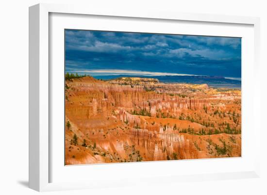 Sunset Point View, Bryce Canyon National Park, Utah, Wasatch Limestone Pinnacles and Sunset Clouds-Tom Till-Framed Photographic Print