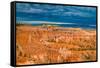 Sunset Point View, Bryce Canyon National Park, Utah, Wasatch Limestone Pinnacles and Sunset Clouds-Tom Till-Framed Stretched Canvas