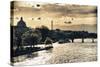 Sunset - Pont des Arts - Paris - France-Philippe Hugonnard-Stretched Canvas