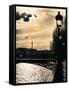 Sunset - Pont des Arts - Paris - France-Philippe Hugonnard-Framed Stretched Canvas