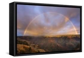 Sunset Rainbow, Waimea Canyon, Kauai, Hawaii-Paul Souders-Framed Stretched Canvas