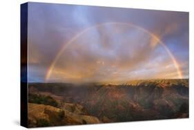 Sunset Rainbow, Waimea Canyon, Kauai, Hawaii-Paul Souders-Stretched Canvas