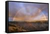 Sunset Rainbow, Waimea Canyon, Kauai, Hawaii-Paul Souders-Framed Stretched Canvas