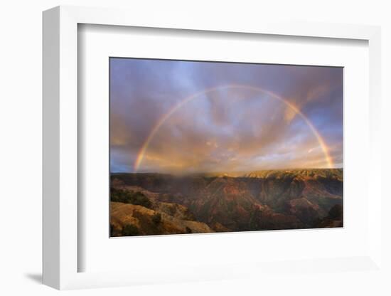 Sunset Rainbow, Waimea Canyon, Kauai, Hawaii-Paul Souders-Framed Photographic Print