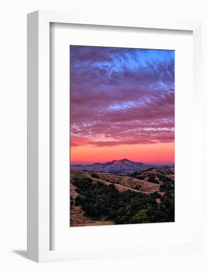 Sunset Red Skies Over Mount Diablo, Walnut Creek California-Vincent James-Framed Photographic Print