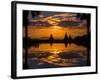 Sunset reflected in the infinity pool at Aureum Palace Hotel, Bagan, Mandalay Region, Myanmar-null-Framed Photographic Print