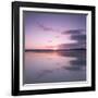 Sunset Reflected in Wet Sand and Sea on Crackington Haven Beach, Cornwall, England, UK, Europe-Ian Egner-Framed Premium Photographic Print