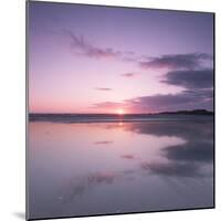 Sunset Reflected in Wet Sand and Sea on Crackington Haven Beach, Cornwall, England, UK, Europe-Ian Egner-Mounted Photographic Print