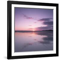 Sunset Reflected in Wet Sand and Sea on Crackington Haven Beach, Cornwall, England, UK, Europe-Ian Egner-Framed Photographic Print