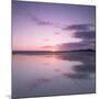 Sunset Reflected in Wet Sand and Sea on Crackington Haven Beach, Cornwall, England, UK, Europe-Ian Egner-Mounted Photographic Print