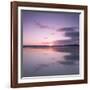 Sunset Reflected in Wet Sand and Sea on Crackington Haven Beach, Cornwall, England, UK, Europe-Ian Egner-Framed Photographic Print