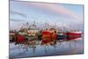 Sunset Reflected on the Commercial Fishing Fleet at Killybegs-Michael Nolan-Mounted Photographic Print